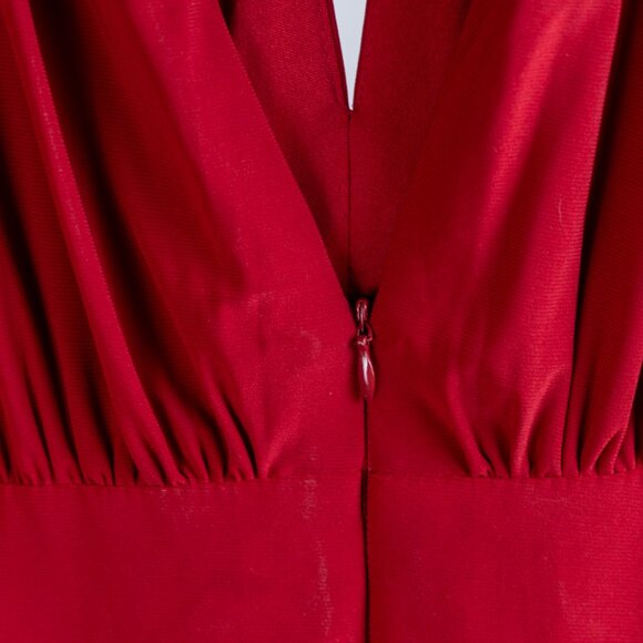 R&M Richards Red Beaded Evening Gown — Size 22/24 (See Measurements) - Picture 4 of 5